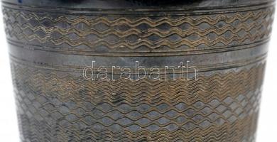 Díszes Argentor alpakka keresztelőpohár, "Bandi" felirattal, jelzett