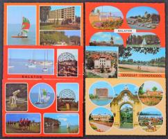 Kb. 80 db MODERN képeslap: magyar és külföldi városok / Cca. 80 modern postcards: Hungarian, European and worldwide town-view postcards