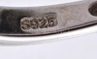 Ezüst(Ag) fülbevalópár, Bulgari jelzéssel, h: 3 cm, bruttó: 5,6 g