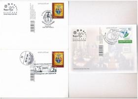 Balassagyarmat - 3 db modern alkalmi bélyegzős képeslap (2008, 2011, 2014) / 3 modern postcards with...