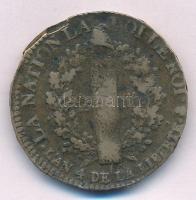 Franciaország 1792A 2S Br "XVI. Lajos" T:3 ph.
France 1792A 2 Sols Br "Louis XVI&quo...