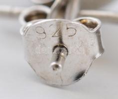 Ezüst(Ag) matt gömb alakú fülbevalópár, jelzett, d: 1 cm, nettó: 2,5 g