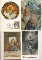 8 db főleg MODERN motívum képeslap: vallásos / 8 mostly modern motive postcards: religious
