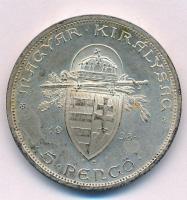 1938. 5P Ag "Szent István" T:1- patina
Adamo P8.1