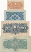Csehszlovákia 1944. 1K + 5K + 20K + 100K T:III Czechoslovakia 1944. 1 Koruna + 5 Korun + 20 Korun + ...