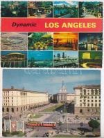 17 db MODERN külföldi városképes lap / 17 modern European and overseas town-view postcards