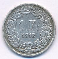Svájc 1912B 1Fr Ag T:2 ph. Switzerland 1912B 1 Franc Ag C:XF edge error Krause KM#24