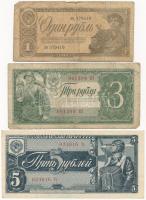 Szovjetunió 1938. 1R + 3R + 5R T:III,III- Soviet Union 1938. 1 Ruble + 3 Rubles + 5 Rubles C:F,VG