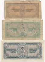 Szovjetunió 1938. 1R + 3R + 5R T:III,III- Soviet Union 1938. 1 Ruble + 3 Rubles + 5 Rubles C:F,VG