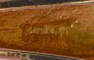 Aranyozott ezüst(Ag) gyűrű, jelzett, méret: 62, bruttó: 5,8 g