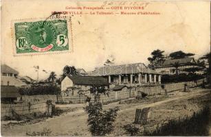 1908 Bingerville, Le Tribunal, Maisons dhabitation / the Court, TCV card (EK)