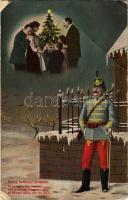 1915 Boldog karácsonyi ünnepeket! / WWI Austro-Hungarian K.u.K. military, Christmas greeting, longing. O.K.W. 425. (EB)