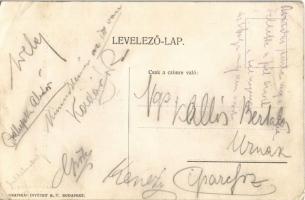 Győr, Meixner Hotel Royal szálloda, belső, hangversenyterem. Hátoldalon, Kallós Bertalan államtitkár...