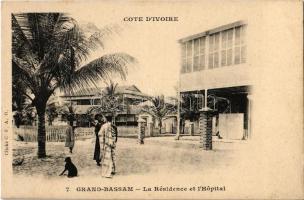 Grand-Bassam, La Résidence et lHopital / the Residence and the Hospital