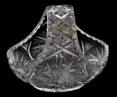 Kristály kosár. Hibátlan. 19 cm