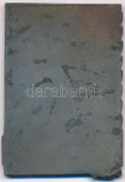 1957. Futó témájú, bronzozott fém sport emlékplakett, zománcozott magyar és német zászlókkal, gravír...