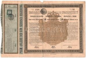 6db-os vegyes magyar és külföldi részvény, nyereményszelvény tétel, közte Ausztria 1882. "Osztr...