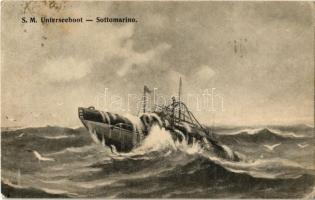 1909 Az Osztrák-Magyar Haditengerészet egyik Germania-típusú tengeralattjárója / Sottomarino / SM Unterseeboot K.u.K. Kriegsmarine (U-Boot) / WWI Austro-Hungarian Germania class submarine, U-boat. G. Fano, Pola 1909-10. 3. (Rb)
