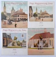 15 db bontatlan falinaptár kis és nagy méretben 2011-2018 + 1 határidőnapló: Erdély, Felvidék, Széke...