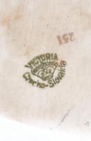 Viktória csehszlovák porcelán cipő, "Balatonszárszói emlék" felirattal, matricás, jelzett,...