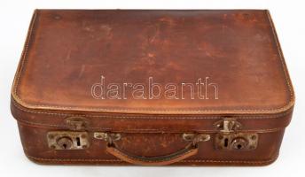 Régi, bőr bőrönd. 40x33 cm