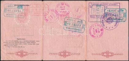 1966 Kiutazási engedély Csehszlovákiába és Lengyelországba, lengyelországi bélyegzéssel