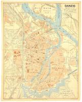 cca 1900 Danzig térkép / Map of Gdansk Grieben Verlag, Berlin 42x55 cm