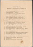 cca 1950 Tájékoztató kitüntetések ideiglenes viselési sorrendjéről