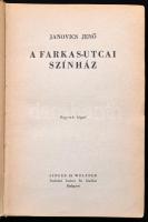 Janovics Jenő: A Farkas-utcai színház. Bp. 1941, Singer és Wolfner. Fekete-fehér illusztrációkkal. K...