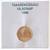 1998. 1Ft "OTP Bank - Takarékossági Világnap" papírtokban T:1
