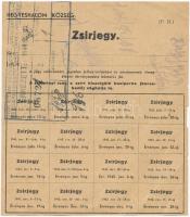 1943. Hegyeshalom község zsírjegy bélyegzéssel T:III