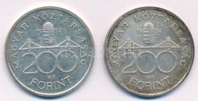 1992. 200Ft Ag "MNB" (2x) T:1- patina
Adamo F13