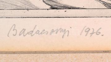 Badacsonyi Sándor (1949-2016): Homérosz Odyssea I.. Rézkarc, papír, paszpartuban, jelzett, számozott...