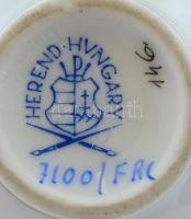 Herendi FRC mintás vázácska. Kézzel festett, jelzett, hibátlan. 8,5 cm