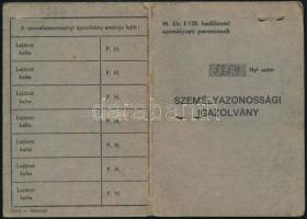 1941-1944 M. Kir. Hadiüzemi autószerelő munkás fényképes személyazonossági igazolványa
