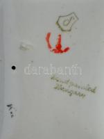 Drasche porcelán bagoly, kézzel festett, jelzett, kis kopásnyomokkal, m: 7 cm