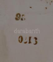 Zsolnay porcelán süteményes tál, matricás, jelzett, kopásnyomokkal, 42×16 cm