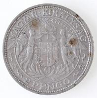 1931. 2P Ag "Madonna" T:2,2- fo. Hungary 1931. 2 Pengő Ag "Madonna" C:XF,VF spot...