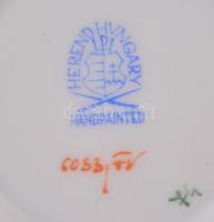 Herendi indiai kosár mintás bonbonniere. Kézzel festett, jelzett, hibátlan. d:7,5 cm