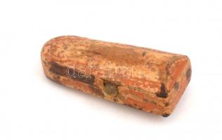 Kő és réz szipka. 4 cm, eredeti dobozában