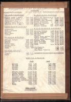 1966 Kecskemét, Hírös Étterem étlapja, 1966. okt. 26