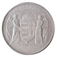 1930. 5P Ag "Horthy jobbra" T:1- Adamo P8