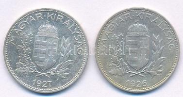 1926-1927. 1P Ag (2x) T:2,2- Adamo P6