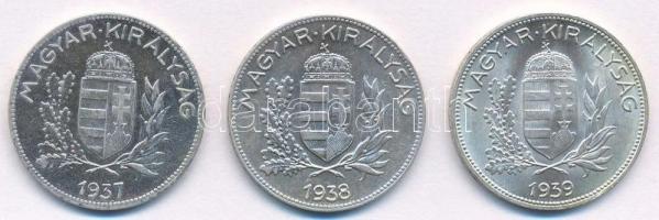 1937-1939. 1P Ag (3xklfl) T:1-,2 Adamo P6