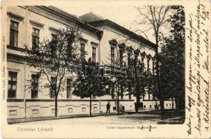 1910 Léva, Levice; Kegyesrendi főgimnázium. Dukesz Lipót kiadása / grammar school