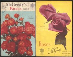 1956-1968 5 db régi rózsa árjegyzék/katalógus, közte 2 db angol nyelvű és 1 db német nyelvű katalógu...