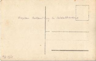 1918 Osztrák-magyar katonák egy német repülőgép roncsainál az olasz Valdobbiadene közelében / WWI Au...