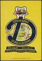 1966 Dunakanyar Vendéglátóipari Vállalat villamosplakátja, Vác, Pest m. Nyomda, 24x17 cm