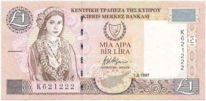 Ciprus 1997. 1Ł T:I- Cyprus 1997. 1 Pound C:AU Krause KM#57