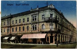 Szeged, Hotel Royal szálloda és kávéház, Kobrak cipő üzlet - képeslapfüzetből